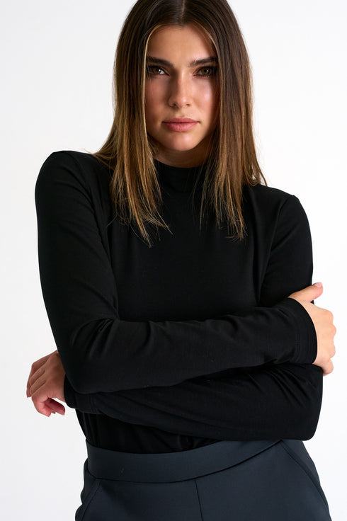 Shan Victoria Long sleeve mock neck shirt